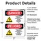 Signmission Formaldehyde Irritant Hazard Bilingual Danger Sign, Aluminum, 7in W x 10in L, 2PK OS-2PACK-DS-A-710-VS-1266 - alternate 2